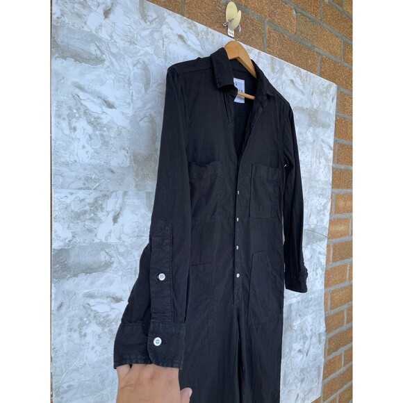 Frank & Eileen Women’s Northern Ireland Flax Cotton Jumpsuit  Black XS - Picture 7 of 12